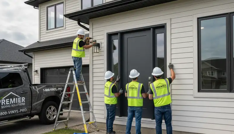 Professional door installation with vinyl siding in Philadelphia, PA home exterior