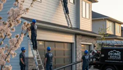 Seamless gutter installation on vinyl-sided home in Philadelphia, PA by Next Level Exteriors