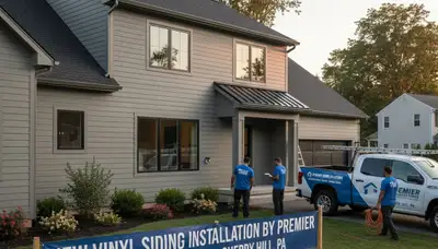 Professional vinyl siding installation on residential home in Philadelphia, PA