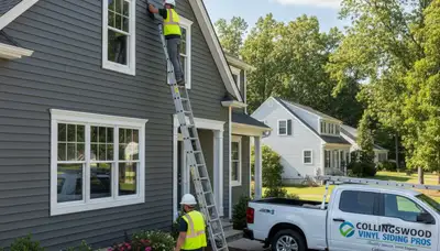 Vinyl siding installation on residential home in Philadelphia PA by philadelphiapasiding.com
