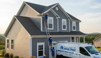 Professional vinyl siding installation on home exterior in Philadelphia, PA