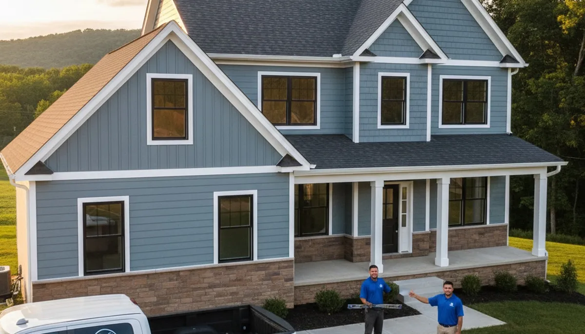 Vinyl siding installation on home exterior in Philadelphia PA by philadelphiapasiding.com